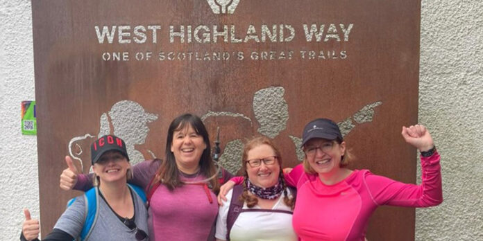 Amanda Bendoris, joined by friend Sharon Nulty and colleagues Mandy McMonagle and Tracy Leishman, trek the West Highland Way