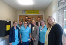 Jenni Minto visits local audiology staff, students and volunteers