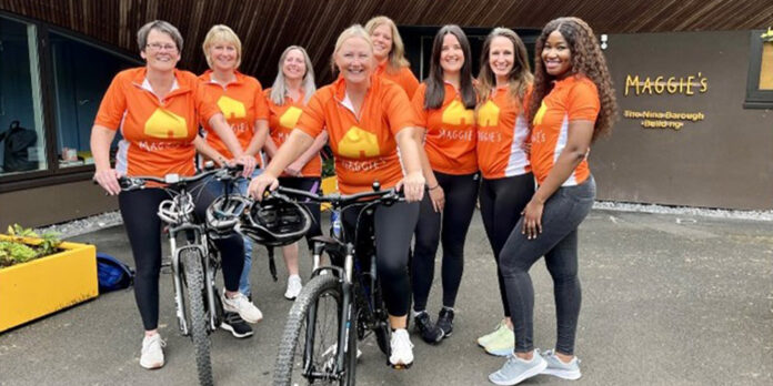 A group of local sonographers complete a 70km charity cycle from Glasgow to Edinburgh to raise money for Maggie’s Forth Valley