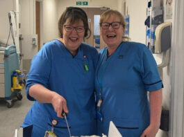 Staff nurses Ailsa Bayne and Jill Robb were part of the original renal team established in 1999
