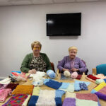 Gillian Peachy-Green from our Equality and Access service held a workshop on new ways to distract and staff from the Forth Valley Sensory Centre organised one on knitting and crocheting.