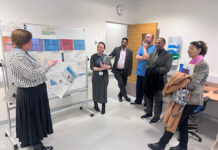 Delegates from the Kingdom of Saudi Arabia’s Centre for Value in Health visited the Day Medicine Unit at Forth Valley Royal Hospital as part of a wider programme organised by the Scottish Government to showcase Realistic Medicine and Value-based health and care.