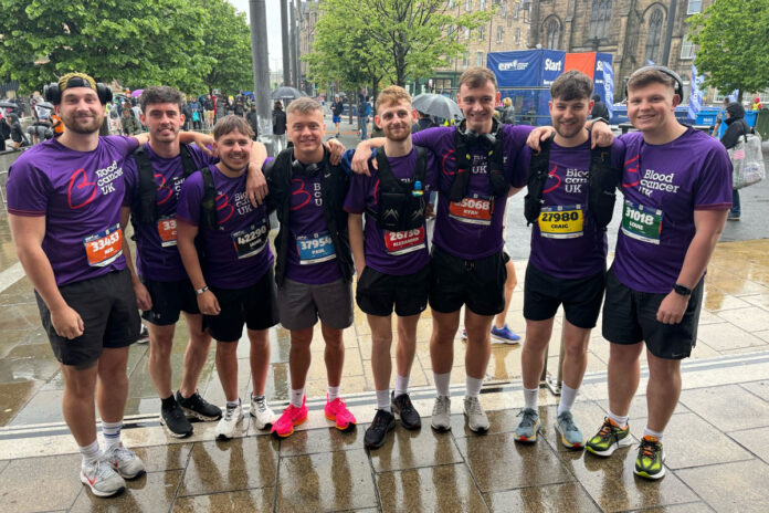 Louie Beausang, friends and Dr Lynsey Fielden, who was Dr Beausang’s Geriatric Registrar during his time at Stirling Royal Infirmary, ran the Edinburgh Half marathon and managed to raise an incredible £5,300 for Blood Cancer UK.