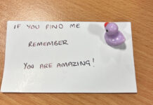 Over the last few months tiny purple ducks have been appearing across the Women and Children’s Unit.