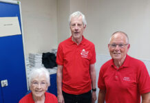 Pictured (l-r): Margaret Struthers, William Lindsay and Jim Rose
