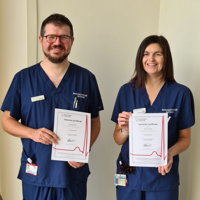 Resuscitation Officers Jillian McLean and Brendan Sturt