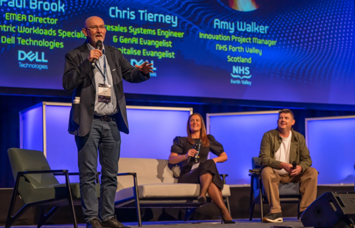 discussion panel on stage