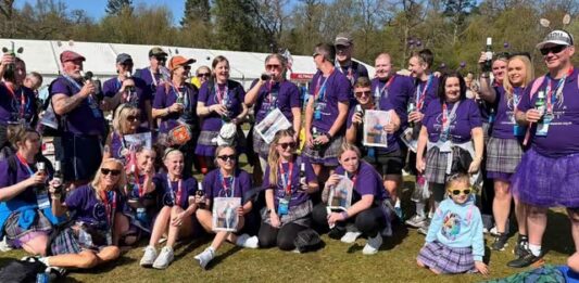 Striding out for the Kiltwalk